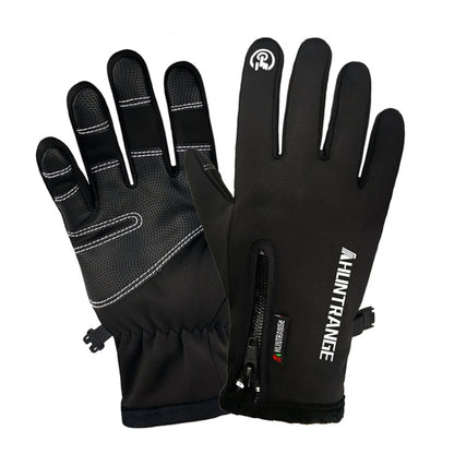 HUNTRANGE A022 Outdoor Waterproof Touch Screen Riding Keep Warm Gloves, Size: L(Black) - Cycling Gloves by HUNTRANGE | Online Shopping South Africa | PMC Jewellery