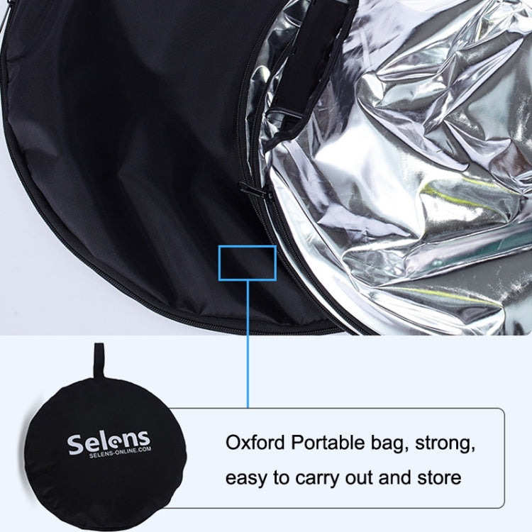 Selens  5 In 1 (Gold / Silver  / White / Black / Soft Light) Folding Reflector Board, Size: 80cm Triangle - free shipping - PMC TechLife - Order now!