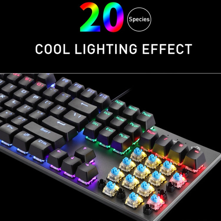 ZIYOU LANG K1 104 Keys Game Mixed Light Mechanical Wired Keyboard, Cable Length: 1.5m(Black Red Shaft) - Wired Keyboard by ZIYOULANG | Online Shopping South Africa | PMC Jewellery | Buy Now Pay Later Mobicred