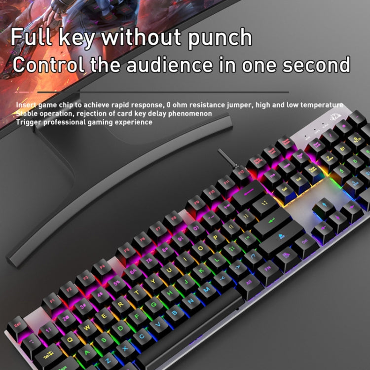 ZIYOU LANG K1 104 Keys Game Mixed Light Mechanical Wired Keyboard, Cable Length: 1.5m(Black Red Shaft) - Wired Keyboard by ZIYOULANG | Online Shopping South Africa | PMC Jewellery | Buy Now Pay Later Mobicred