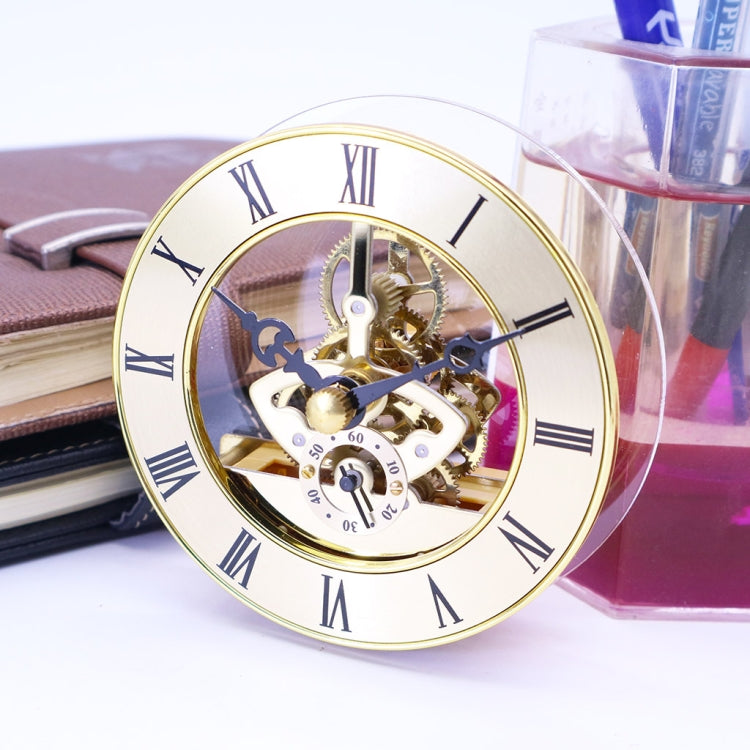 Metal See-through Quartz Clock Gear Clock DIY Accessories 103mm Golden Clock Head - DIY Clocks by PMc TechLife | Online Shopping South Africa | PMc TechLife | Buy Now Pay Later Mobicred
