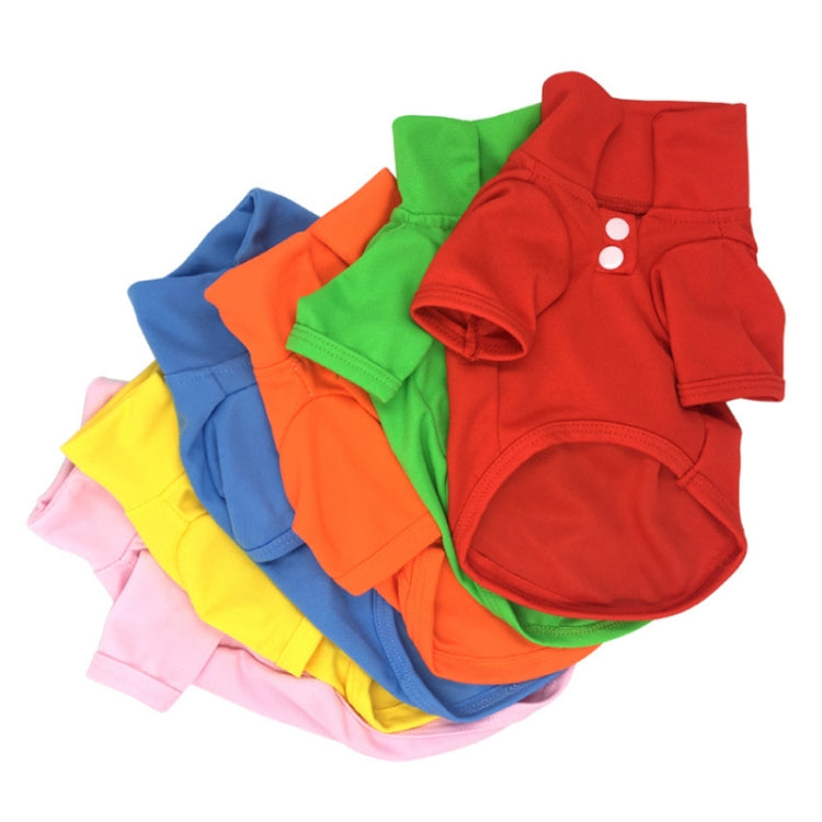 Candy Coloured Dog T-Shirt Short Sleeve Pet Clothing, Size: M(Red) - Clothing by PMC Jewellery | Online Shopping South Africa | PMC Jewellery