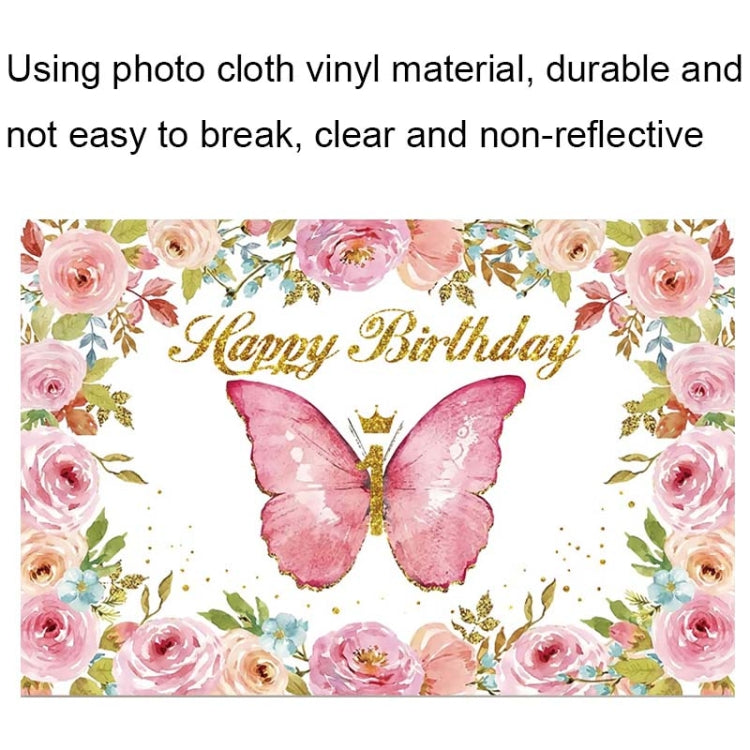 1.5m X 1m Butterfly Pattern Photography Backdrop Birthday Party Decoration Background Cloth(MDT09601) - Birthday Party by PMC Jewellery | Online Shopping South Africa | PMC Jewellery