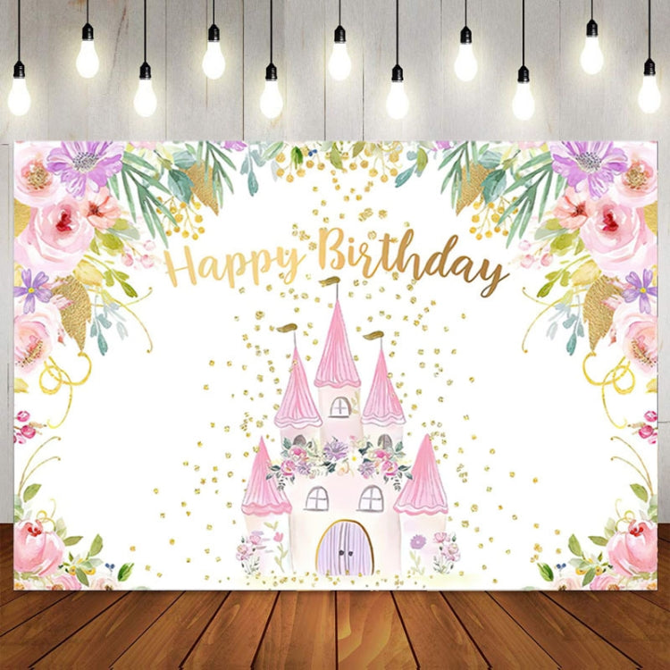 1.5m X 1m Cartoon Castle Photography Background Cloth Birthday Party Scene Decoration - Birthday Party by PMC Jewellery | Online Shopping South Africa | PMC Jewellery