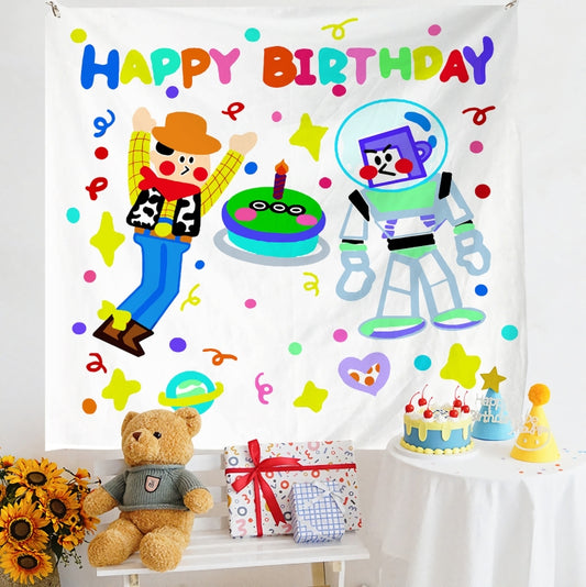 Birthday Layout Hanging Cloth Children Photo Wall Cloth, Size: 150x180cm Velvet(10) - Cartoon by PMC Jewellery | Online Shopping South Africa | PMC Jewellery | Buy Now Pay Later Mobicred