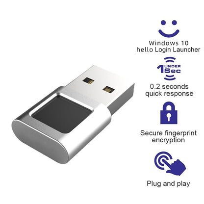 TRU8 Mini USB Fingerprint Reader Module for Windows 11 / 10 Hello Dongle - Gadget by PMC Jewellery | Online Shopping South Africa | PMC Jewellery