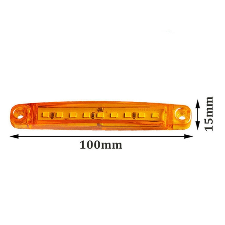 MK-224 10pcs 12-24V Truck Trailer 9LED Side Light Tail Lamp Signal Light(Red) - Warning Lights by PMC Jewellery | Online Shopping South Africa | PMC Jewellery | Buy Now Pay Later Mobicred