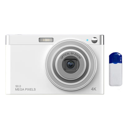 C13 2.88 inch 4K 8X Optical Zoom Telescopic Lens HD Digital Camera, Spec: White+Card Reader+Wiper - Children Cameras by PMC Jewellery | Online Shopping South Africa | PMC Jewellery | Buy Now Pay Later Mobicred