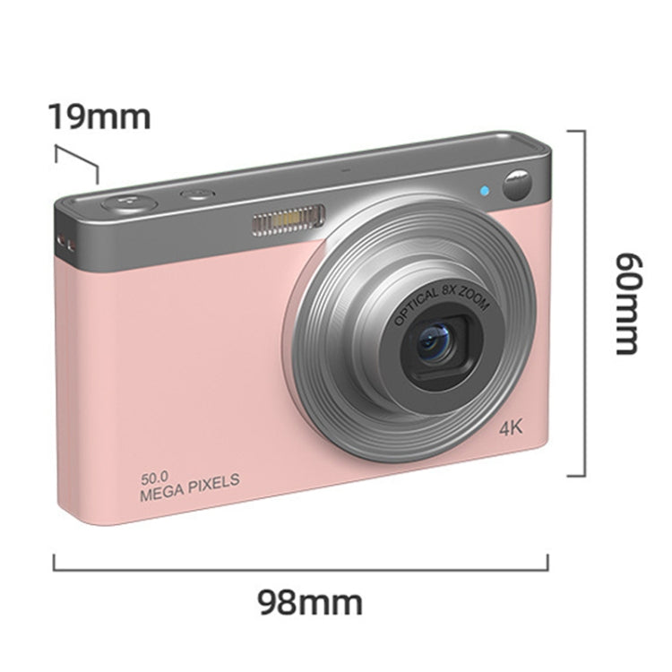 C13 2.88 inch 4K 8X Optical Zoom Telescopic Lens HD Digital Camera, Spec: White+Card Reader+Wiper - Children Cameras by PMC Jewellery | Online Shopping South Africa | PMC Jewellery | Buy Now Pay Later Mobicred