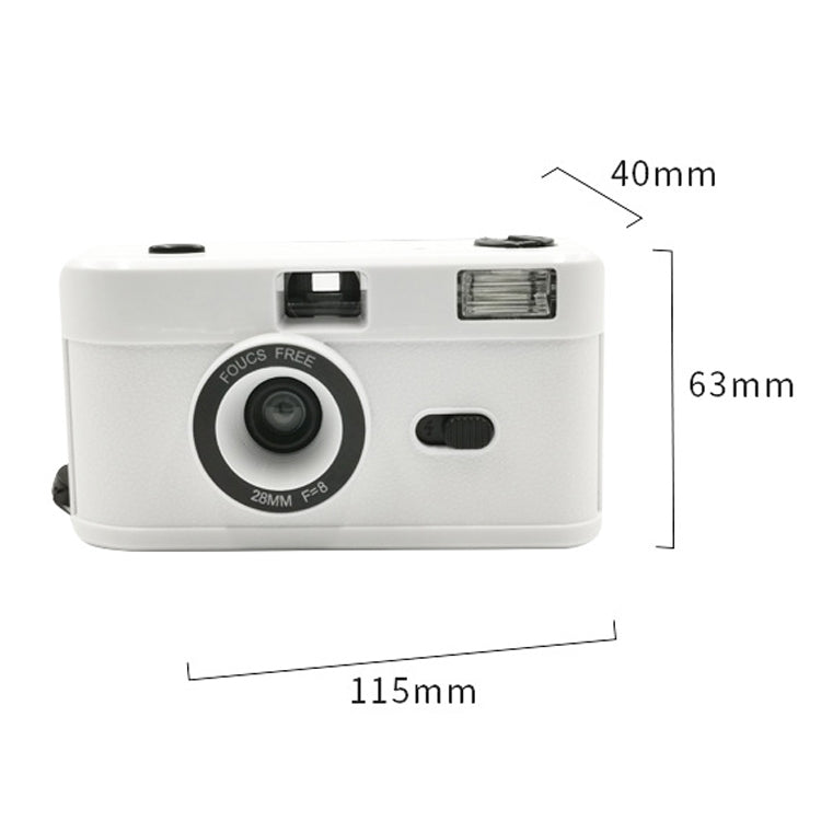 R2-FILM Retro Manual Reusable Film Camera for Children without Film(White+Blue) - Children Cameras by PMC Jewellery | Online Shopping South Africa | PMC Jewellery | Buy Now Pay Later Mobicred