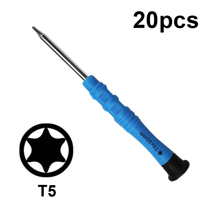 20pcs Mini Screwdriver Anti-Slip Mobile Phone Disassembly Maintenance Tools, Series: T5 - Screwdriver by PMC Jewellery | Online Shopping South Africa | PMC Jewellery