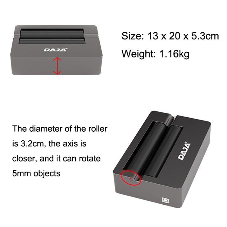 DAJA R3 For D2 / D3 / X1 / M1 Laser Carving Machine Rotation Shaft(Black) - DIY Engraving Machines by DAJA | Online Shopping South Africa | PMC Jewellery | Buy Now Pay Later Mobicred