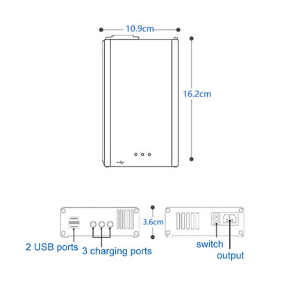 for DJI Mavic 3 YX 1 to 5 Charger With Switch(EU Plug) - Charger by PMC Jewellery | Online Shopping South Africa | PMC Jewellery