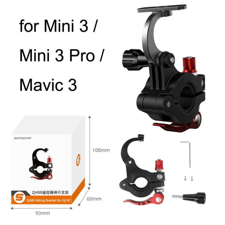 For Mini 3 Pro Sunnylife MM3-ZJ400 Remote Control Shooting Camera Bicycle Clip(Black) - Holder Series by Sunnylife | Online Shopping South Africa | PMC Jewellery | Buy Now Pay Later Mobicred