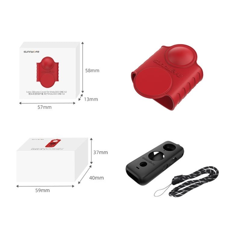 For Insta360 One X2 Sunnylife ST-Q9420 Silicone Protective Case Red Lens Screen Case - free shipping - PMC TechLife - Order now!