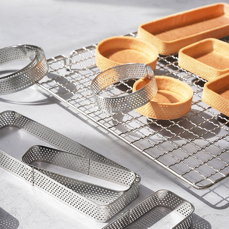 BN1006 Stainless Steel Mousse Circle Thickened Perforated Cake Mold DIY Baking Tools, Specification: Oval 7.2 inches - free shipping - PMC TechLife - Order now!
