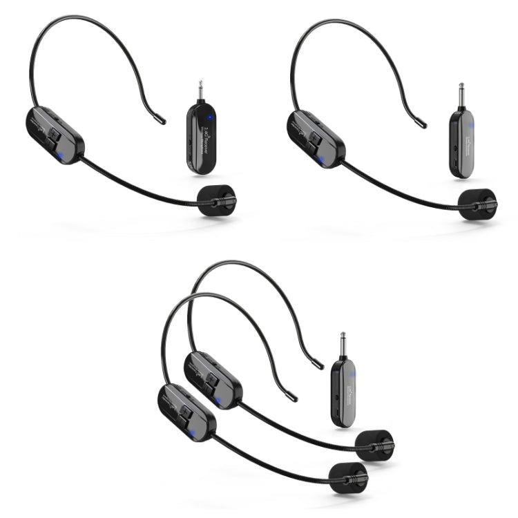 1 for 1 3.5mm Interface Wireless Head-Mounted Condenser Microphone Anti-Howling Loudspeaker - Microphone by PMC TechLife | Online Shopping South Africa | PMC TechLife | Buy Now Pay Later Mobicred