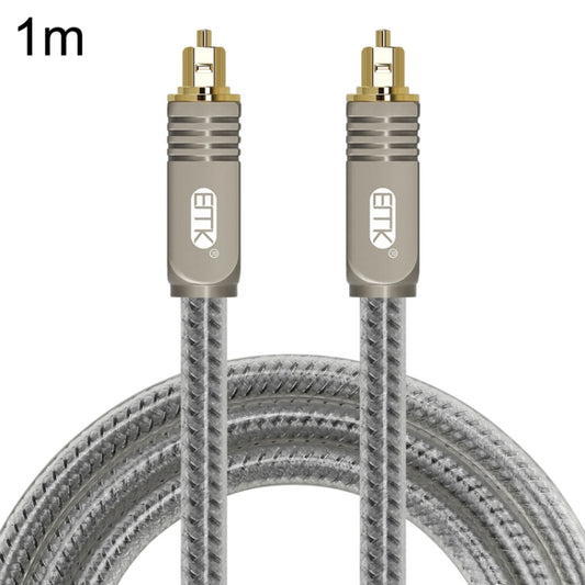 EMK YL/B Audio Digital Optical Fiber Cable Square To Square Audio Connection Cable, Length: 1m(Transparent Gray) - Audio Optical Cables by EMK | Online Shopping South Africa | PMC Jewellery | Buy Now Pay Later Mobicred