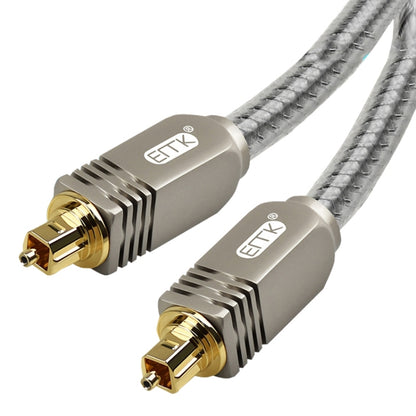 EMK YL/B Audio Digital Optical Fiber Cable Square To Square Audio Connection Cable, Length: 1.5m(Transparent Gray) - Audio Optical Cables by EMK | Online Shopping South Africa | PMC Jewellery | Buy Now Pay Later Mobicred