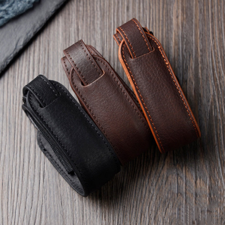 Outdoor Photography Cowhide Leather Camera Shoulder Hanging Neck Winding Strap, Spec: Split Leather (Black) - Camera Strap by PMC TechLife | Online Shopping South Africa | PMC TechLife | Buy Now Pay Later Mobicred