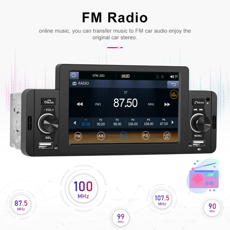 A3107 5 inches Car MP5 Wired CarPlay Universal Bluetooth Player With Microphone, Style: Standard - Car MP3 & MP4 & MP5 by PMC Jewellery | Online Shopping South Africa | PMC Jewellery