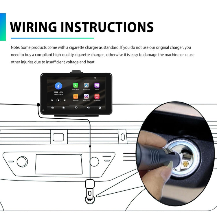 A3135 7 Inches HD Wired Smart Screen With Wireless CarPlay + Android Auto + Android Without Camera - Car MP3 & MP4 & MP5 by PMC TechLife | Online Shopping South Africa | PMC TechLife | Buy Now Pay Later Mobicred
