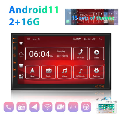 A2769 7 Inch Android Navigation WIFI Version 2+16G Vehicle Machine Central Control Large Screen, Spec: Standard+4Lights Camera - Car MP3 & MP4 & MP5 by PMC Jewellery | Online Shopping South Africa | PMC Jewellery | Buy Now Pay Later Mobicred