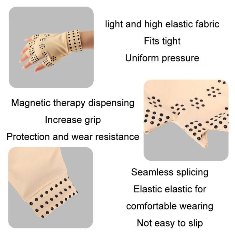 Dispensing Half Finger Non-slip Pressure Gloves Joint Training Sports Gloves, Free Size(Skin Color Black Dots) - Cycling Gloves by PMC Jewellery | Online Shopping South Africa | PMC Jewellery