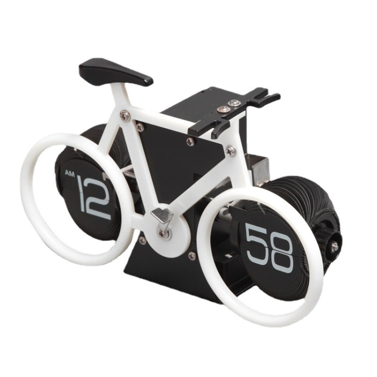 HY-F087 Retro Bicycle Shape Automatic Flip Home Decorative Turning Clock(Black) - free shipping - PMC TechLife - Order now!