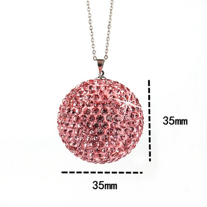 Car Diamond Crystal Ball Rearview Mirror Decoration Pendant(Violet) - Ornaments by PMC Jewellery | Online Shopping South Africa | PMC Jewellery | Buy Now Pay Later Mobicred