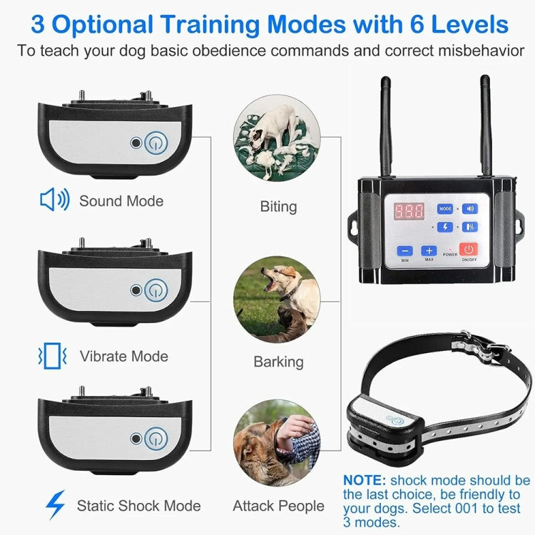 Outdoor Wireless Electronic Pet Fence Night Reflective Collar, Specification: One for One(AU Plug) - Training Aids by PMC Jewellery | Online Shopping South Africa | PMC Jewellery | Buy Now Pay Later Mobicred