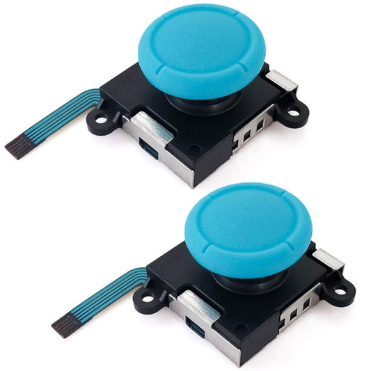 For Nintendo Switch 2pcs Game Console 3D Left Right Interoperability Rocker Remote Sensing Joystick(Blue) - Switch Spare Parts by PMC Jewellery | Online Shopping South Africa | PMC Jewellery