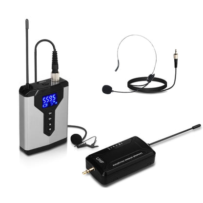 Q6 1 Drag 1 Wireless Lavalier Head Wear USB Computer Recording Microphone Live Phone SLR Lavalier Microphone - Microphone by PMC Jewellery | Online Shopping South Africa | PMC Jewellery | Buy Now Pay Later Mobicred