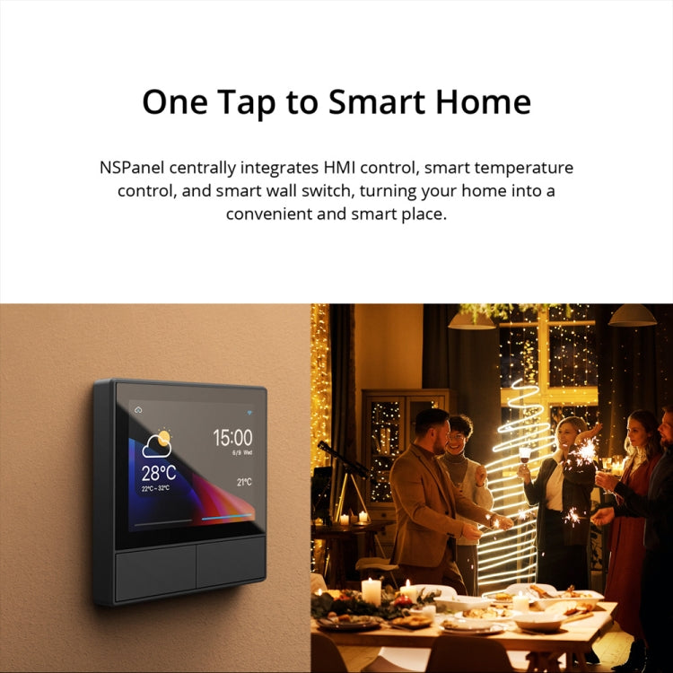 Sonoff NSPanel WiFi Smart Scene Switch Thermostat Temperature All-in-One Control Touch Screen, US Plug (White) - Smart Switch by Sonoff | Online Shopping South Africa | PMC Jewellery | Buy Now Pay Later Mobicred