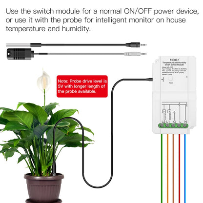 Temperature Probe Tuya Dual-way Temperature and Humidity Switch Timer Smart Switch - Smart Switch by PMC Jewellery | Online Shopping South Africa | PMC Jewellery