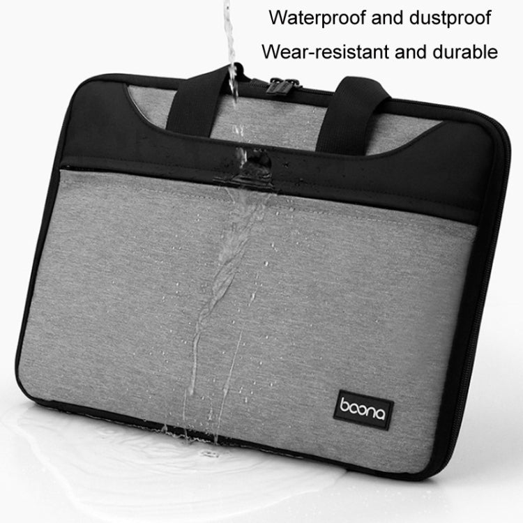 Baona BN-I003 Oxford Cloth Full Open Portable Waterproof Laptop Bag, Size: 11/12 inches(Gray+Power Bag) - 10 - 11 inch by Baona | Online Shopping South Africa | PMC Jewellery | Buy Now Pay Later Mobicred