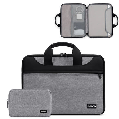 Baona BN-I003 Oxford Cloth Full Open Portable Waterproof Laptop Bag, Size: 16/17 inches(Gray+Power Bag) - 15.6 - 17 inch by Baona | Online Shopping South Africa | PMC Jewellery | Buy Now Pay Later Mobicred