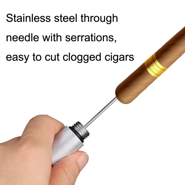 Lightweight With Serrated Cigar Needle Dredger Drilled Smoke Vent(Black) - Cigarette Box & Ashtrays by PMC TechLife | Online Shopping South Africa | PMC TechLife | Buy Now Pay Later Mobicred