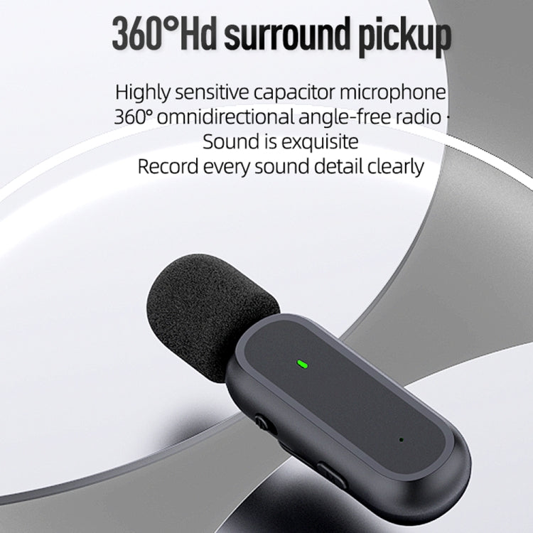 K63 One To Two  Wireless Lavalier Microphone With Charging Box Noise Reduction Video Record Mic,Spec: Type-C Interface - Microphone by PMC Jewellery | Online Shopping South Africa | PMC Jewellery | Buy Now Pay Later Mobicred