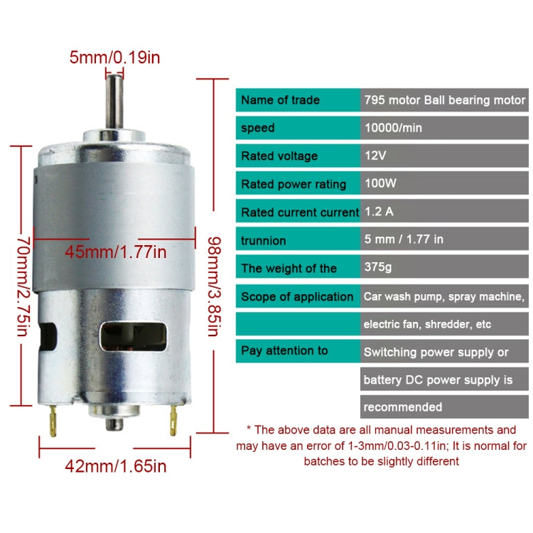 795  Spindle Motor High Speed High Power Large Torque with Ball Bearing - Others by PMC Jewellery | Online Shopping South Africa | PMC Jewellery