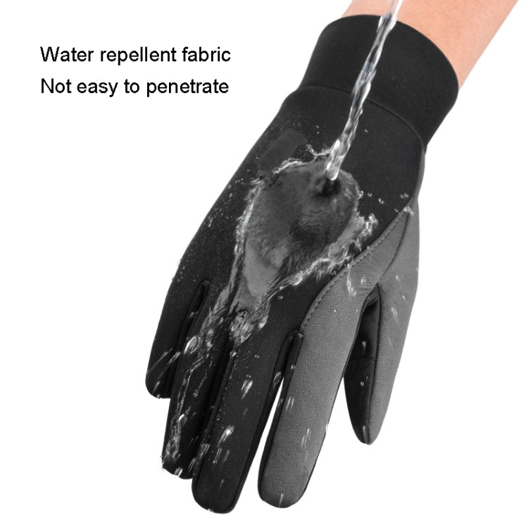 Touch Screen Anti-slip Waterproof Outdoor Sports Warm Cycling Gloves, Size: S(Black) - Cycling Gloves by PMC Jewellery | Online Shopping South Africa | PMC Jewellery