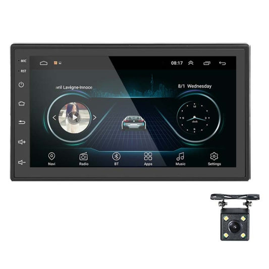 A2222KT 7 Inch Android Navigation WiFi Version 1+32G GPS Bluetooth 2.5D Screen Car Central Control MP5 Player, Style: Standard+4Lights Camera - Car MP3 & MP4 & MP5 by PMC Jewellery | Online Shopping South Africa | PMC Jewellery | Buy Now Pay Later Mobicred