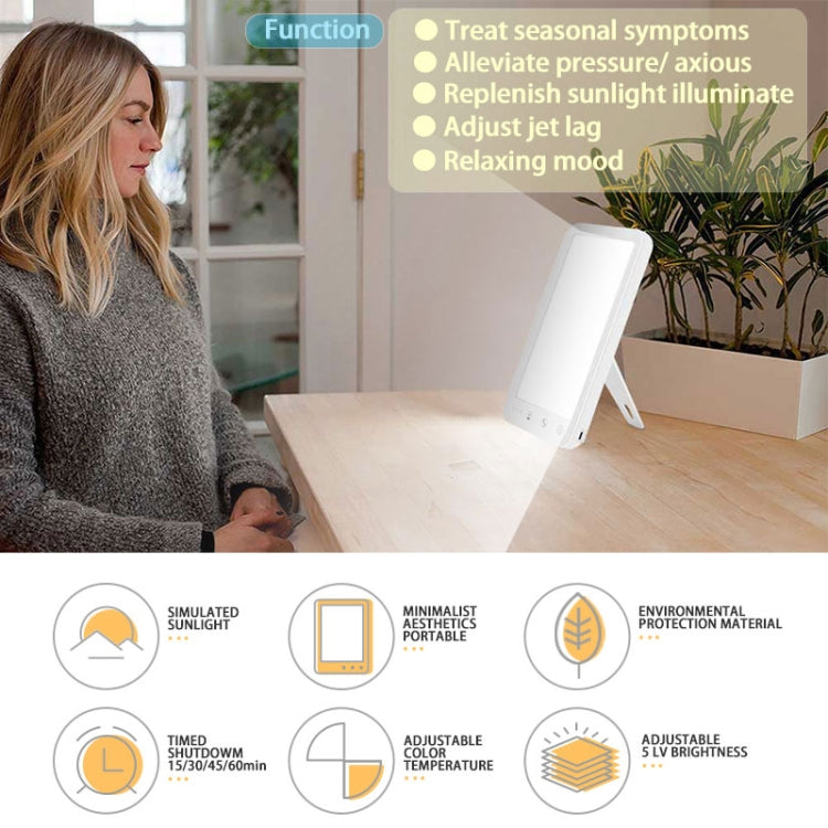 JSK-30 LED Timing Intelligent Dimming SAD Therapy Lamp, Specification: With Power Line+US Plug - Others by PMC TechLife | Online Shopping South Africa | PMC TechLife