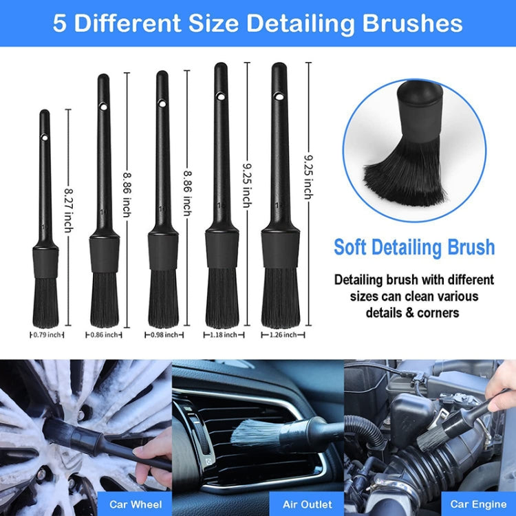 22pcs/set WRS-CS29 Car Wash Cleaning Brush Set Car Interior Crevice Cleaning Electric Drill Brush - Car washing supplies by PMC Jewellery | Online Shopping South Africa | PMC Jewellery