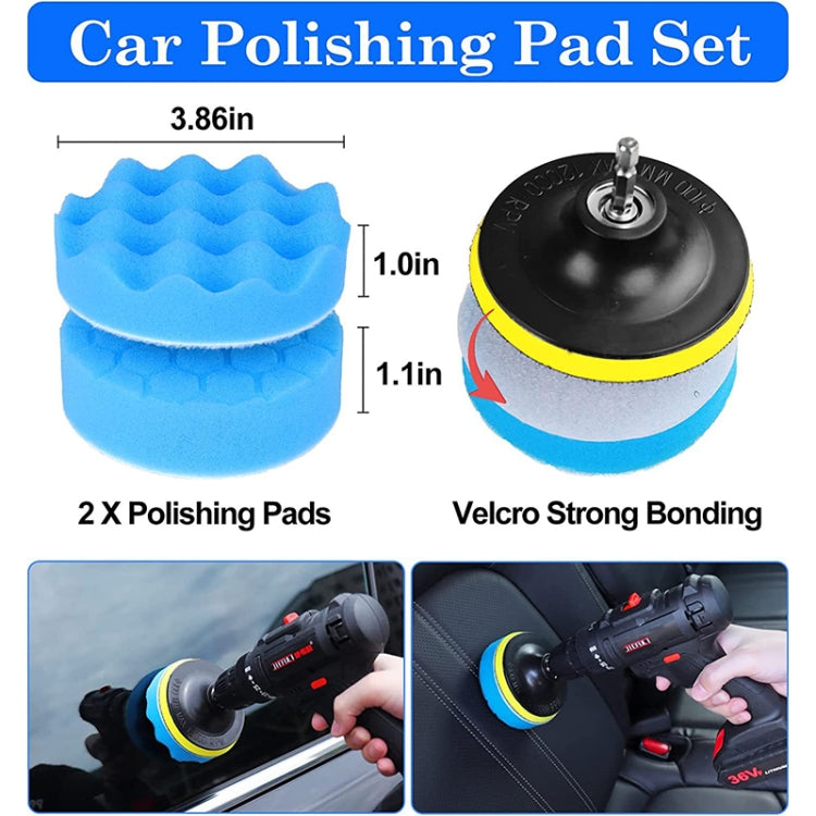 22pcs/set WRS-CS29 Car Wash Cleaning Brush Set Car Interior Crevice Cleaning Electric Drill Brush - Car washing supplies by PMC Jewellery | Online Shopping South Africa | PMC Jewellery