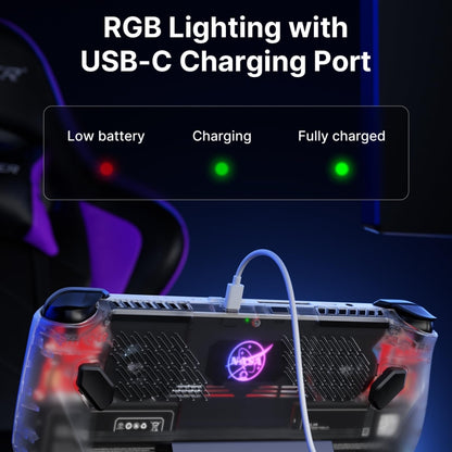 For ASUS ROG Ally Game Console JSAUX  RGB Transparent Back Plate With Tool - Pocket Console by JSAUX | Online Shopping South Africa | PMC Jewellery