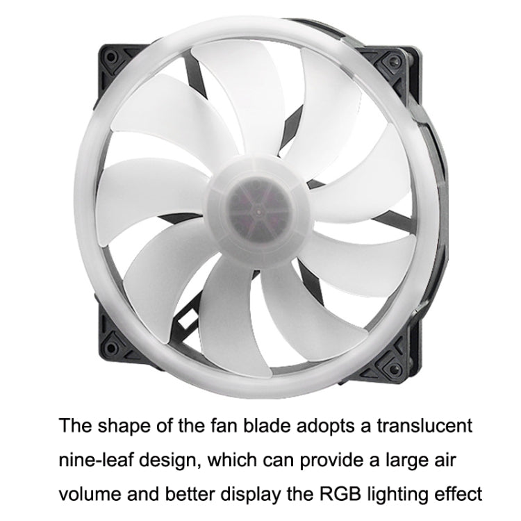 FANNER 2020 5V ARGB 20cm Large Air Volume Slow Motherboard Chassis Fan - Fan Cooling by PMC Jewellery | Online Shopping South Africa | PMC Jewellery | Buy Now Pay Later Mobicred