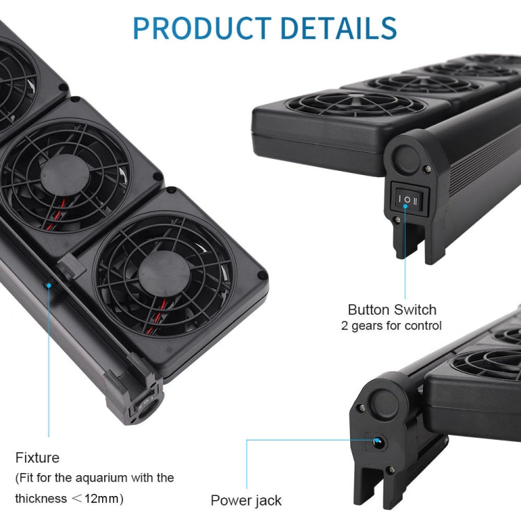 Fish Tank Cooling Fan Cooling Silent Aquarium Fan, Specification: 1 Head EU Plug - Fish Tanks & Accessories by PMC TechLife | Online Shopping South Africa | PMC TechLife | Buy Now Pay Later Mobicred