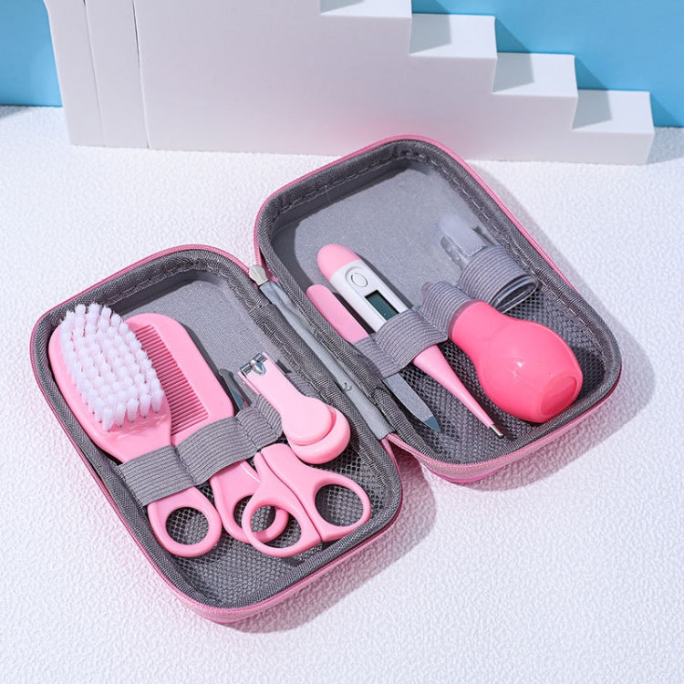 8 in 1 EVA Bag Baby Cleaning Care Set Baby Daily Cleaning Kit(Pink) - Baby Care by PMC Jewellery | Online Shopping South Africa | PMC Jewellery