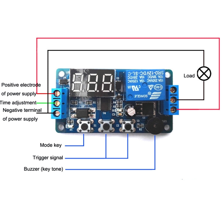 DK-C-01 Anti-Reverse Circuit Delay Relay Module DC12V Timing Delay Controller Module - Relay Module by PMC Jewellery | Online Shopping South Africa | PMC Jewellery